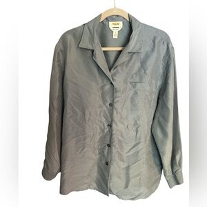 Talbots silk blouse in light blue size 14